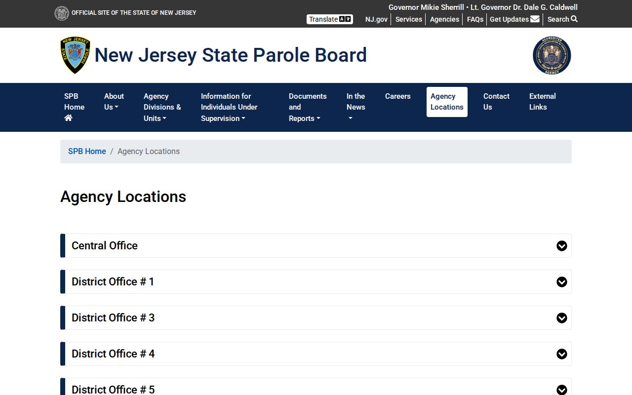 District Office 8 location for Cape May County parole supervision