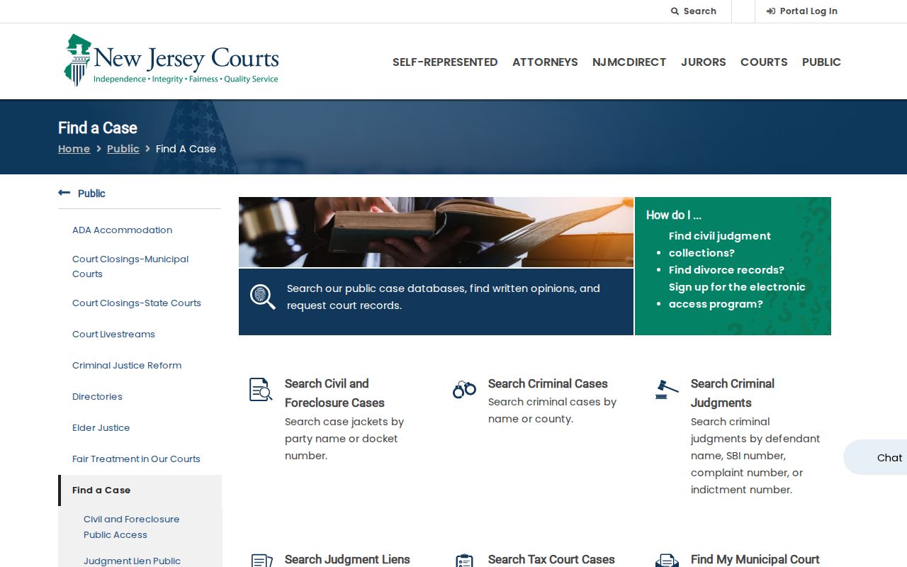 New Jersey court lookup for Cape May County release records